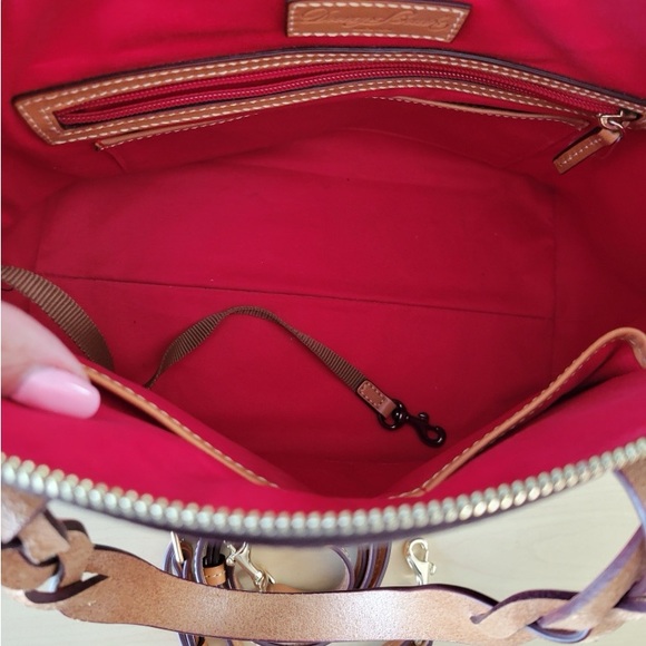 Dooney & Bourke Blakely Medium Celeste Satchel braided handles crossbody - Picture 5 of 5